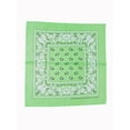 thumbnail image 1 of Cowboy Cotton Bandana Scarf Paisley Solid, Paisley Lime, 1 of 1