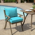 thumbnail image 3 of ARDEN Outdoor Dining Chair Cushion Set 21 x 21, Pool Blue Leala, 3 of 13