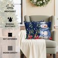thumbnail image 3 of Outdoor Pillow Covers Waterproof Pillow Cases Protector Xmas Cute Snowman Poinsettia Pillowcase Pack of 2 Winter Berry Snowflake Navy Blue Throw Cushion Case for Pation Furniture,Couch,Sofa, 18x18 in, 3 of 9