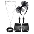 thumbnail image 2 of Advancent 1 Set Hair Hoop Bowknot Lace Meaningful Fashion Appearance Retro Earrings Gifts Attractive Fabric for Birthday Party Type2 NO2 Advancent HA060872-00, 2 of 6