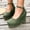 Green Wedge Shoes for Women, variant on CYMMPU Women's Closed Toe Wedge Pumps, Ankle Strap Platform Dress Shoes, Vintage High Wedge Heel Outdoor Daily Casual Footwear Black 37