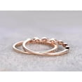 thumbnail image 6 of 0.50 Carat 2 pcs Stacking Curved Design art deco wedding band anniversary Ring Silver 18k Rose Gold Plating set, 6 of 8