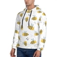 thumbnail image 3 of Salouo Bee Pattern Men's Fall Hoodie Sweatshirt,Sport Hoodie with Pockets for Men Pullover Casual Hooded Sweatshirt-X-Large, 3 of 7