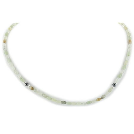 - Delicate $200 Retail Tag Authentic Made by Charlene Little Navajo .925 Sterling Silver Natural Jade Hematite Chain Native American Necklace