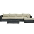thumbnail image 3 of Modway Summon 5 Piece Outdoor Patio Sunbrella Sectional Set, 3 of 8