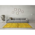 thumbnail image 3 of Ahgly Company Indoor Square Oriental Yellow Traditional Area Rugs, 3' Square, 3 of 4