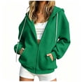 thumbnail image 2 of YanHoo Zip Up Hoodies Women Oversized Casual Y2K Long Sleeve Hooded Sweatshirts Fall Spring Track Jackets, 2 of 8