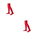 thumbnail image 2 of yingyy 1 Paire de Chaussettes Hautes 52 cm Élasticité Style Preppy Chaussettes Hautes Cosplay Rouge 2Ensemble, 2 of 6