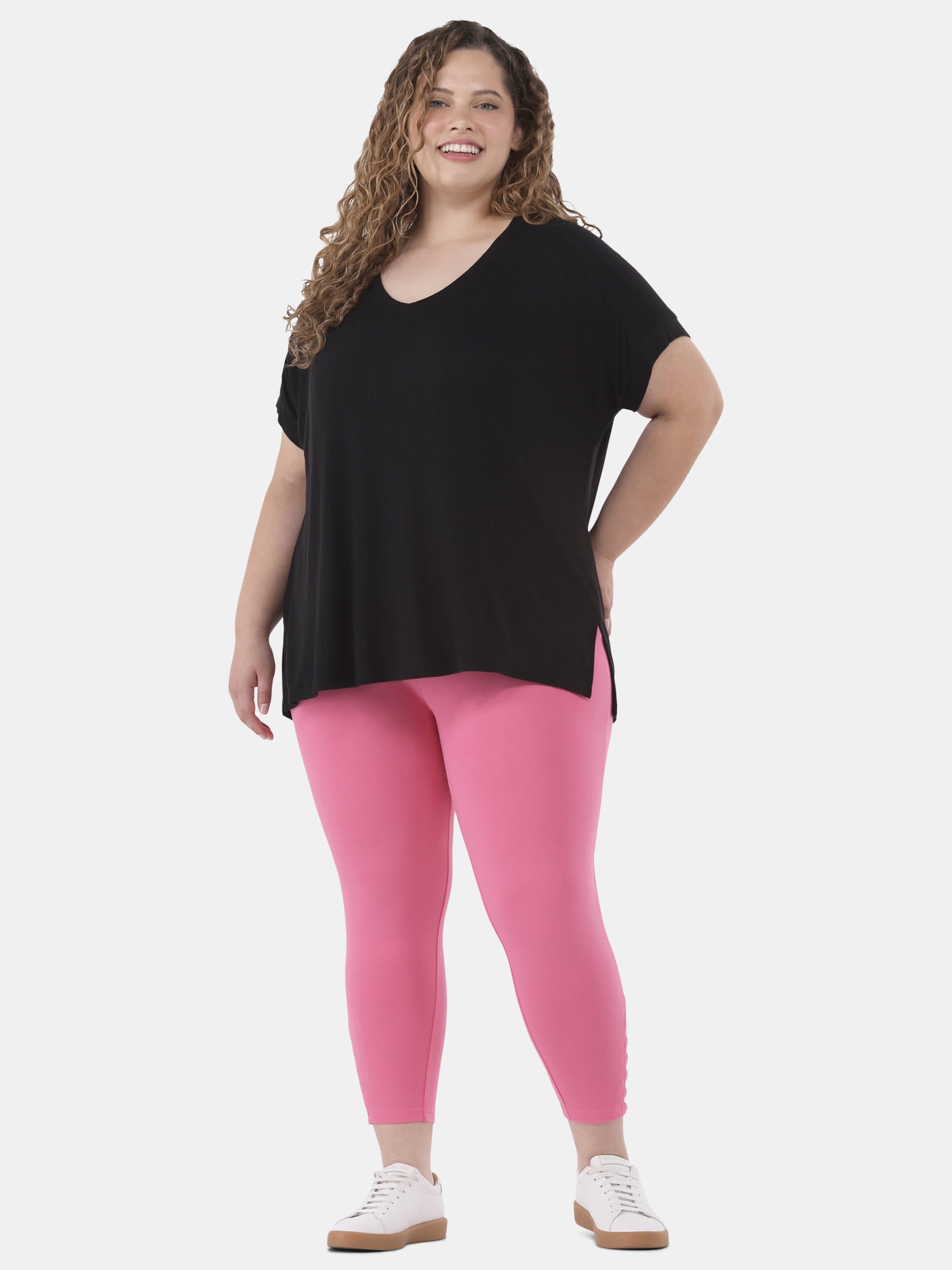 Terra & Sky Women's Plus Size Capri Ladder Legging, Sizes 0X-5X