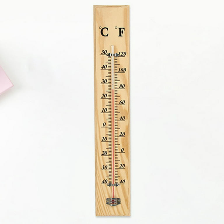 Wooden Wall Thermometer Classic Hanging Thermometer Design