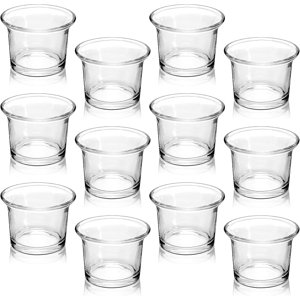 12 Glass Votive Candle Holders Glass Tealight Candle Holder