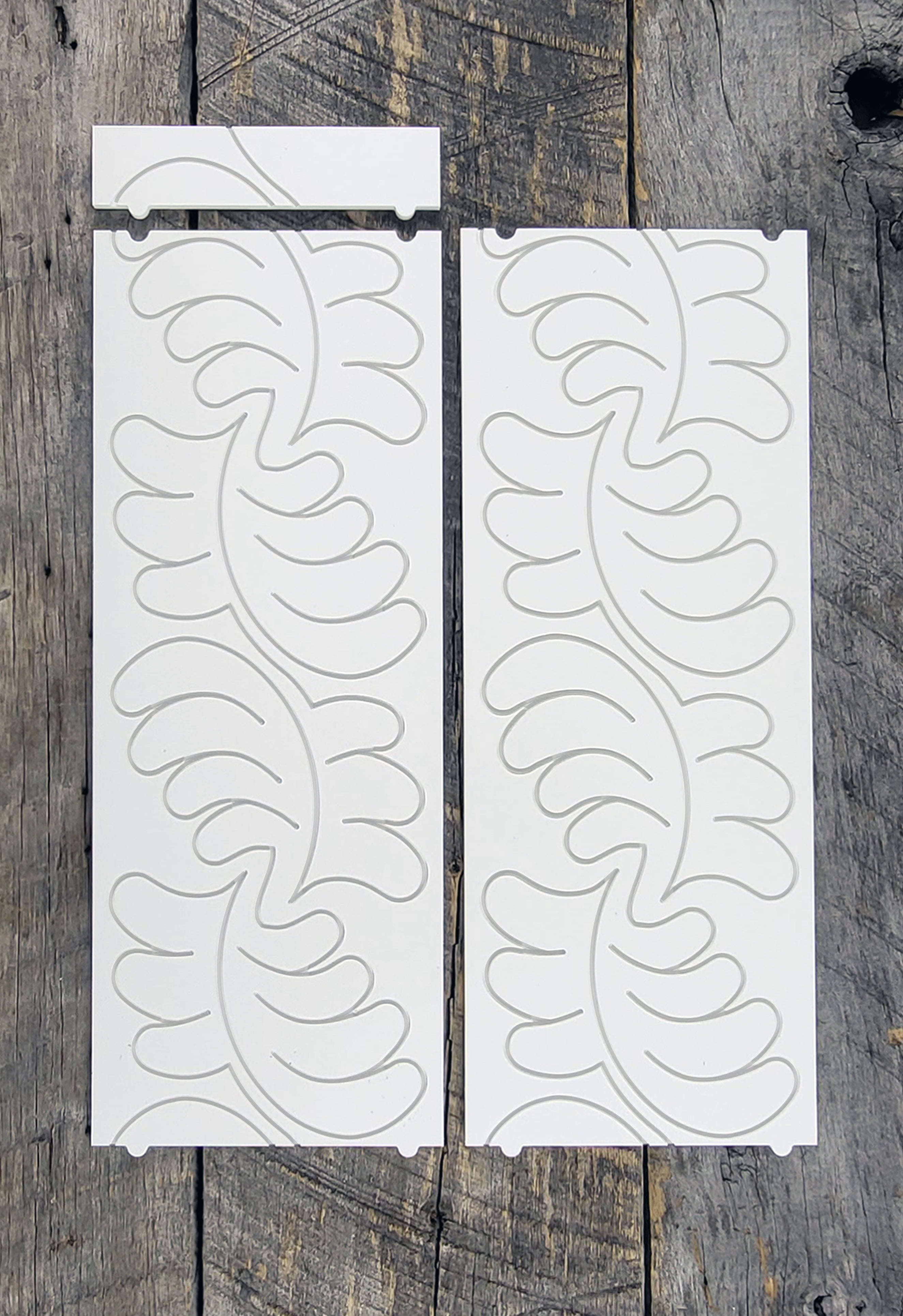 Longarm Quilting Groovy Pattern Boards Set of 2 Fancy Feathers Design