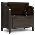 thumbnail image 4 of Simpli Home Connaught SOLID WOOD 30 inch Wide Traditional Small Entryway Storage Bench in Chestnut Brown, 4 of 17