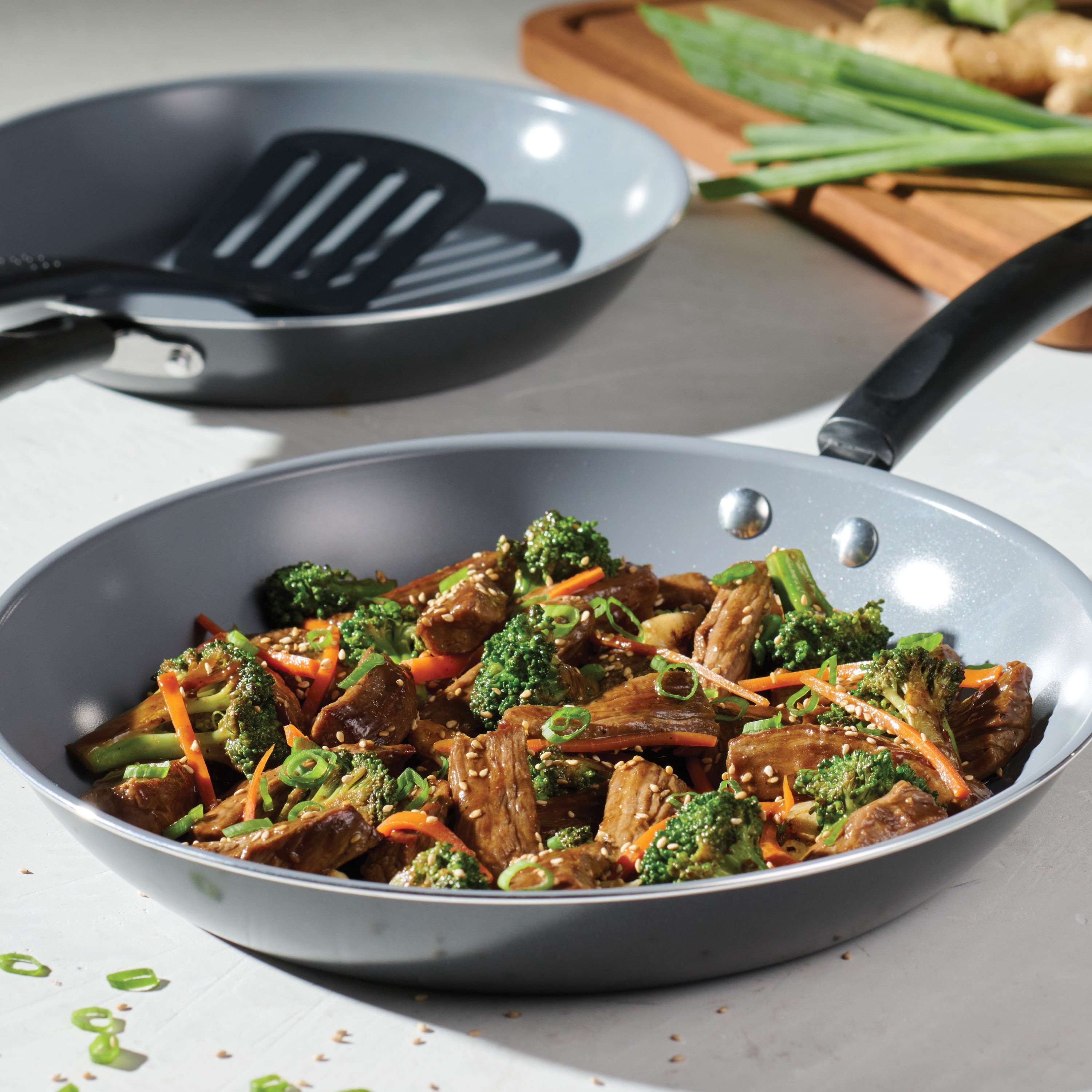 Tramontina PrimaWare Ceramic Gray Saut Pan Set, 2 Piece