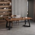 thumbnail image 4 of Computer Coffee Office Desk Writing Workbench Console Meeting Corner Drafting Office Desk Laptop Scrivania Legno Furniture HDH My Lux Decor Round, 4 of 7