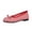 Red, variant on Women's Gingham Ballet Flats, Fabric Bow Decor Dress Flats, Soft Sole Round Toe Casual Ballerina Shoes Blue