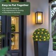 thumbnail image 7 of 20” Artificial Plant Topiary Ball, Pre-Lit Artificial Topiary Plant With 8 Mode, 40 LED Lights, Battery Operated,and Remote Control, Light Plant Ball for Backyard, Wedding and Home DéCor (2-Pack), 7 of 7