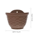 thumbnail image 5 of Soimiss Wall Hanging Flower Pots Imitation Wicker Design Coffee 1Pcs, 5 of 6