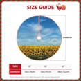 thumbnail image 3 of Daiia Blooming Sunflower Field Drawing Merry Christmas Tree Skirt , Xmas Large Lace-up Tree Skirt, Santa Snowflakes Rustic Home Decorations New Year Party Farmhouse Decor-48", 3 of 7