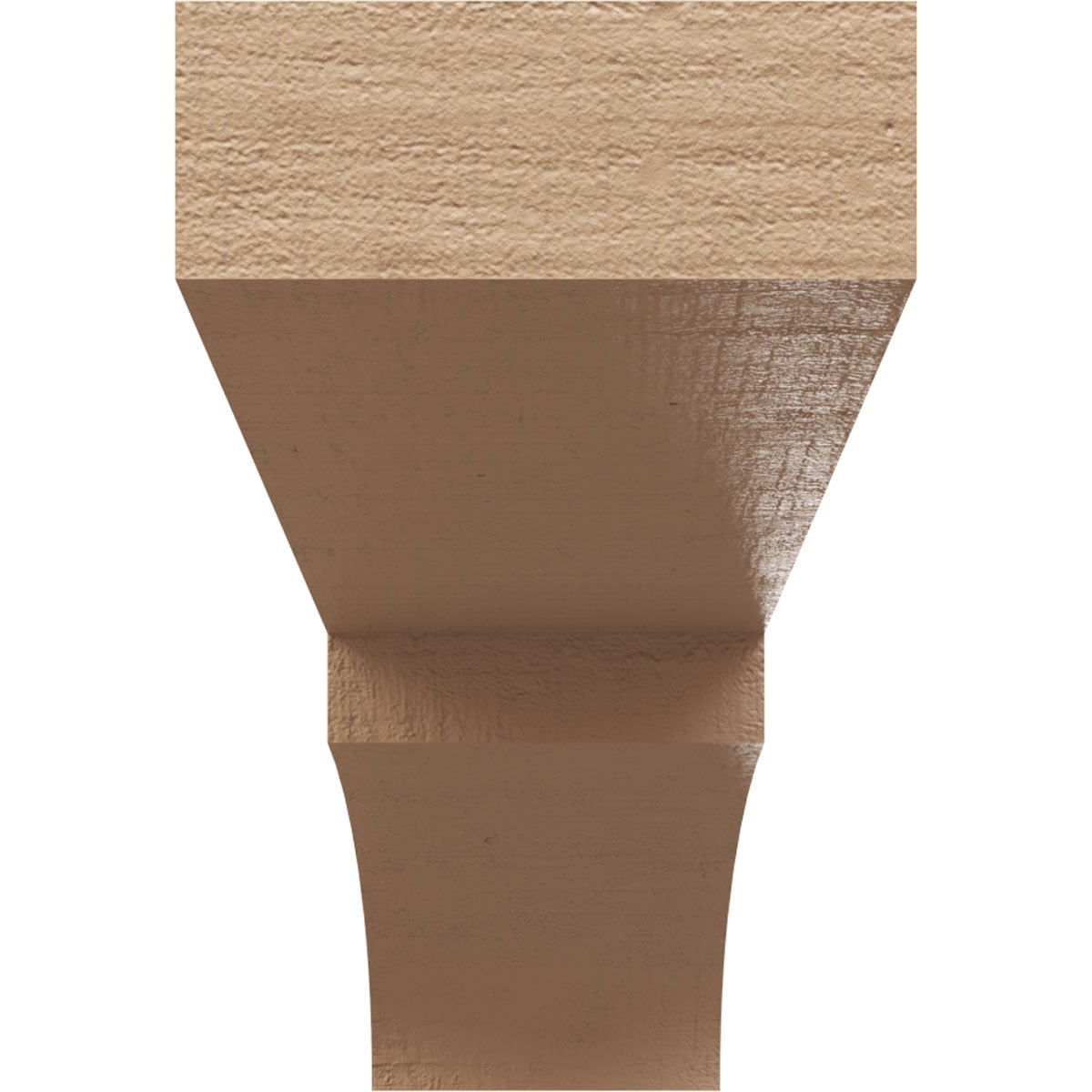6"W x 36"D x 12"H Thin Monterey Rough Cedar Woodgrain TimberThane Corbel, Primed Tan