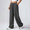 thumbnail image 6 of Atogsazn Womens Summer Wide Leg Palazzo Pant Casual Pleated Loose Fit Sweatpant Drawstring Trouser with Pocket 02-Dark Gray L Fashion, 6 of 9