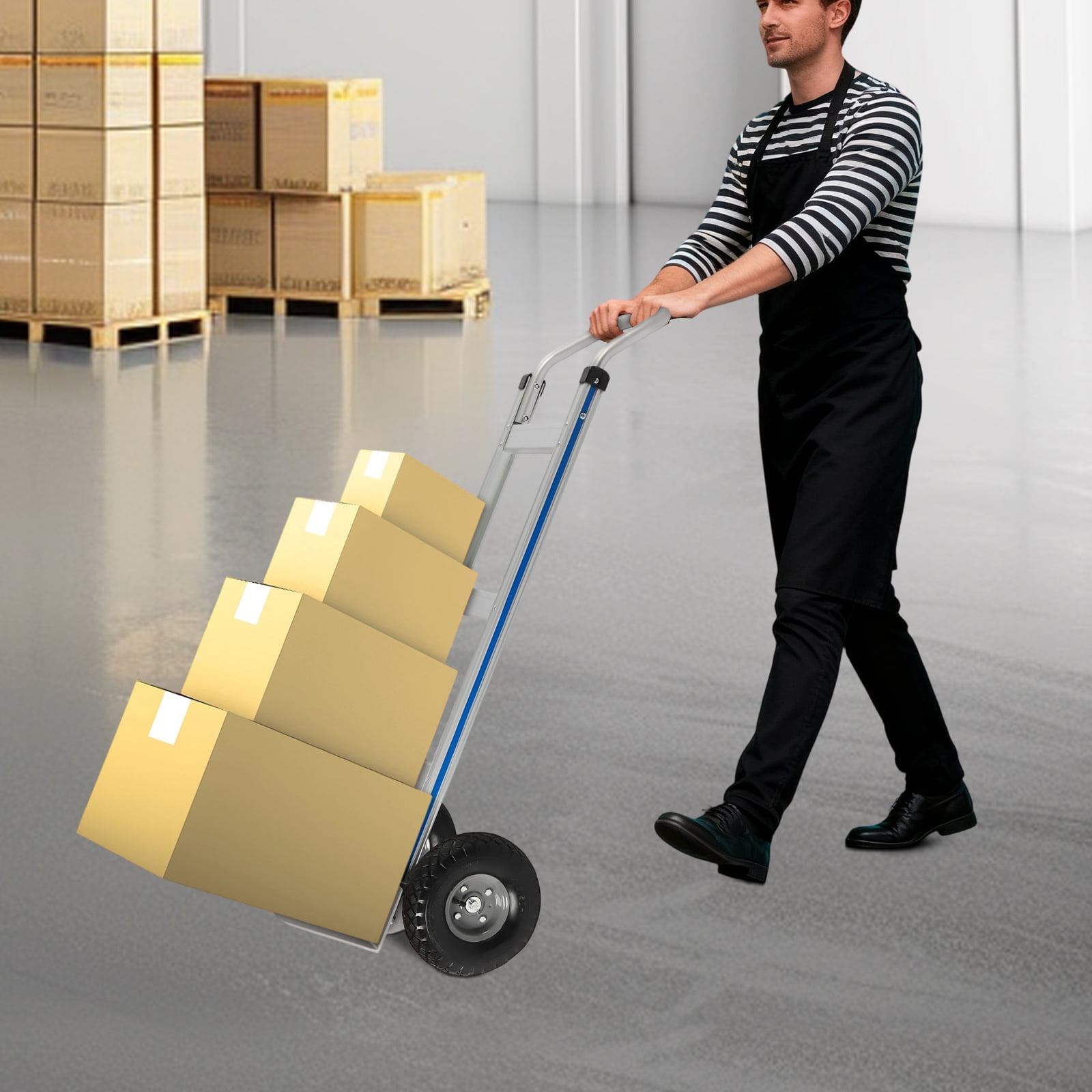 YIYIBYUS Hand Truck Dolly Industrial Strength 500 Lbs Weight Capacity Heavy Duty Dolly for Moving with Wheels