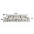 thumbnail image 4 of Magic Home Modern Velvet Upholstery Modular Sectional Sofa,Beige 3-seat, 4 of 5