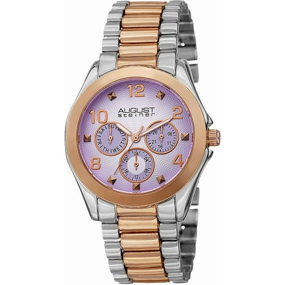 Women's Quartz Colorful Dial Multifunction Two-Tone Bracelet Watch