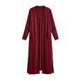 thumbnail image 5 of cocolona Long Cardigan for Women LightWeight Long Sleeve Open Front Outerwear Elegant Solid Color Long Jacket with Pockets, 5 of 6