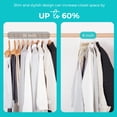 thumbnail image 4 of Perchas de terciopelo HOUSE DAY Premium, paquete de 50 unidades, antideslizantes, color beige, 4 of 9