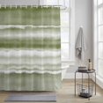 thumbnail image 3 of Gradient Green Shower Curtain, Watercolor Abstract Gradient Light Green Water Ripples Waterproof Shower Curtain Set with 12 Hooks Lightweight Bath Curtains Fabric Bathroom Decor 36x72 Inches, 3 of 9