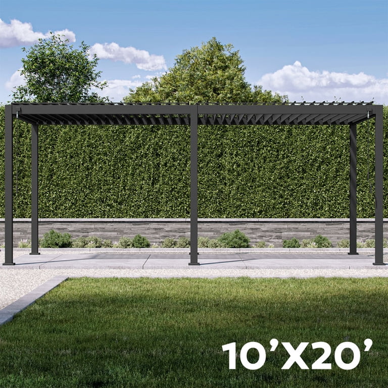 Mirador 111S 10'x20' Outdoor Pergola,Full Aluminum Frame w