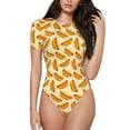 thumbnail image 1 of Saiise Hot Dog 3 Motifs Grenouillère à Manches Courtes Col Rond Pyjama Extensible avec Fermeture à Pression-TTG, 1 of 7