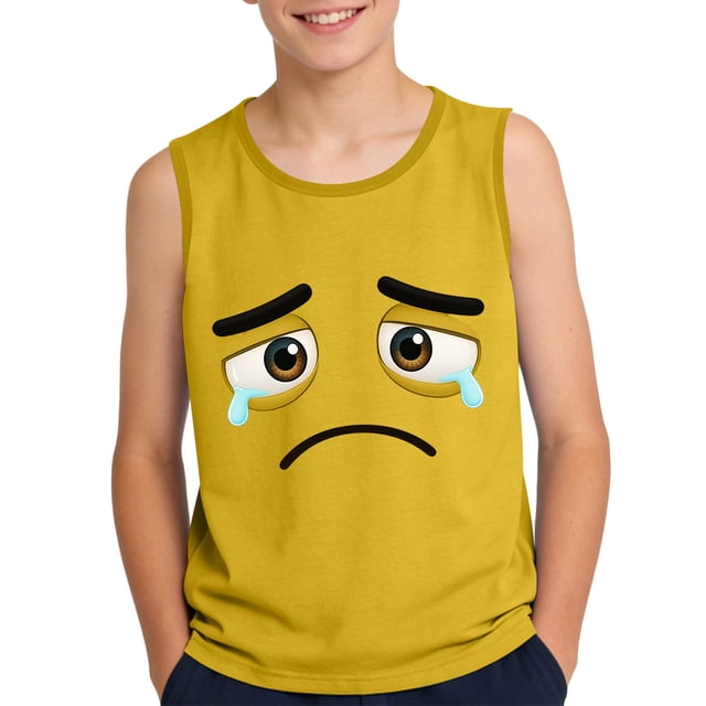 Camisola de Niños Pequeños 3-15 Años sin Mangas Tela Suave Impresión Gradiente para el Uso Casual Y Ocasiones Especiales