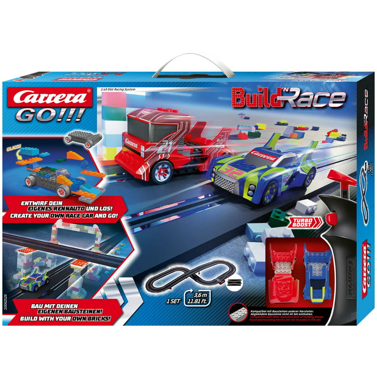 Carrera GO!!! Build 'N Race 11.81-ft Electric Powered Slot Car Race Track  Set