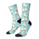 thumbnail image 1 of Balery White Geese and Flower Calcetas Largas con Estampado para Hombre y Mujer – Suaves y Transpirables, Talla Única (US 5-11), 1 of 6