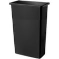 thumbnail image 2 of Black 23 Gallon Slim Rectangular Trash Can with lid Restaurant Trash can Commercial Trash can Tall Plastic Trash can Industrial Trash can Square Trash cans for Kitchen Trash can with Dome Swing Lid, 2 of 11