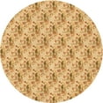 thumbnail image 1 of Ahgly Company Tapis Rond Lavable en Machine Intérieur Transitionnel Orange, 3 Pieds Rond, 1 of 7