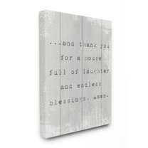 Stupell Industries House Full of Laughter Prayer Spiritual Phrase Canvas Wall Art Design by Daphne Polselli, 24" x 30"