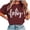 Wine, variant on ATOYSOY Plus Size T Shirts for Women Short Sleeve Tops Comfy Shirts Casual Holiday Top Crew Neck Graphic Print Festive Fashion Ladies Shirts (Red,L)