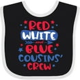 thumbnail image 3 of Inktastic Cousins Crew Red White and Blue 4th of July Boys or Girls Baby Bib, 3 of 4