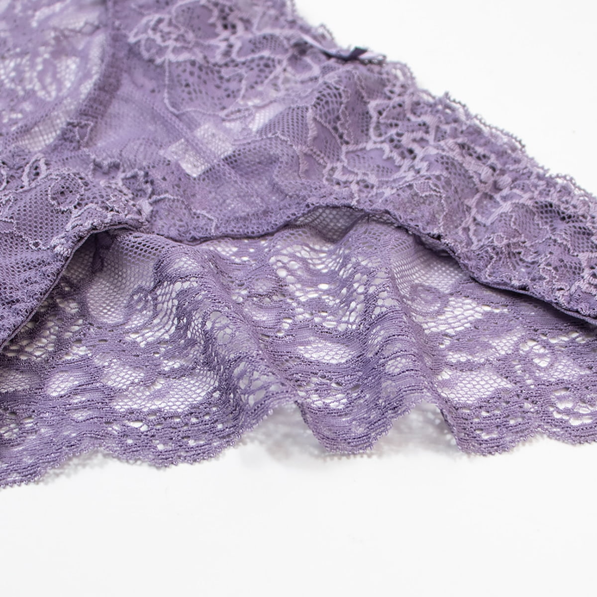 Varsbaby Women's Underwire Push Up Bra Adult Bras and Sexy Lace Panties Lingerie Set