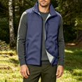 thumbnail image 2 of WRKEKC Softshell Vest for Men Stand Collar Zip-Up Multi Pocket Windproof Sleeveless Outerwear for Hiking and Daily Outfits, 2 of 9