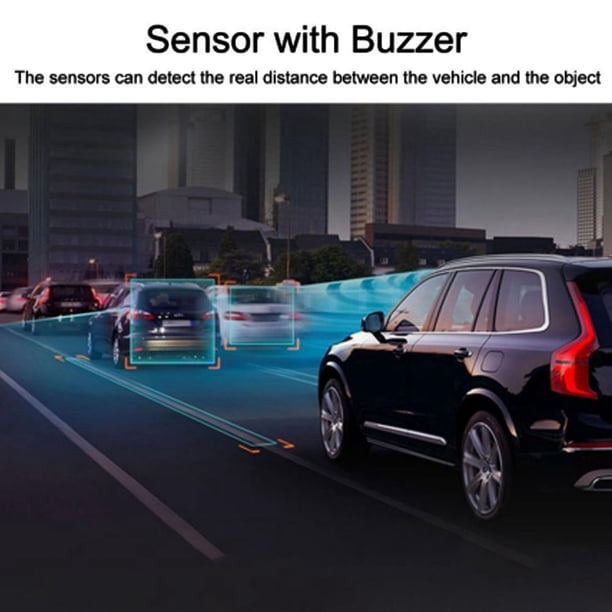Sensores de Estacionamiento de Respaldo Ecomeon Sistema de Monitoreo LED de Zumbador de Radar de Reversa de Automóvil con Sensor de Radar 8