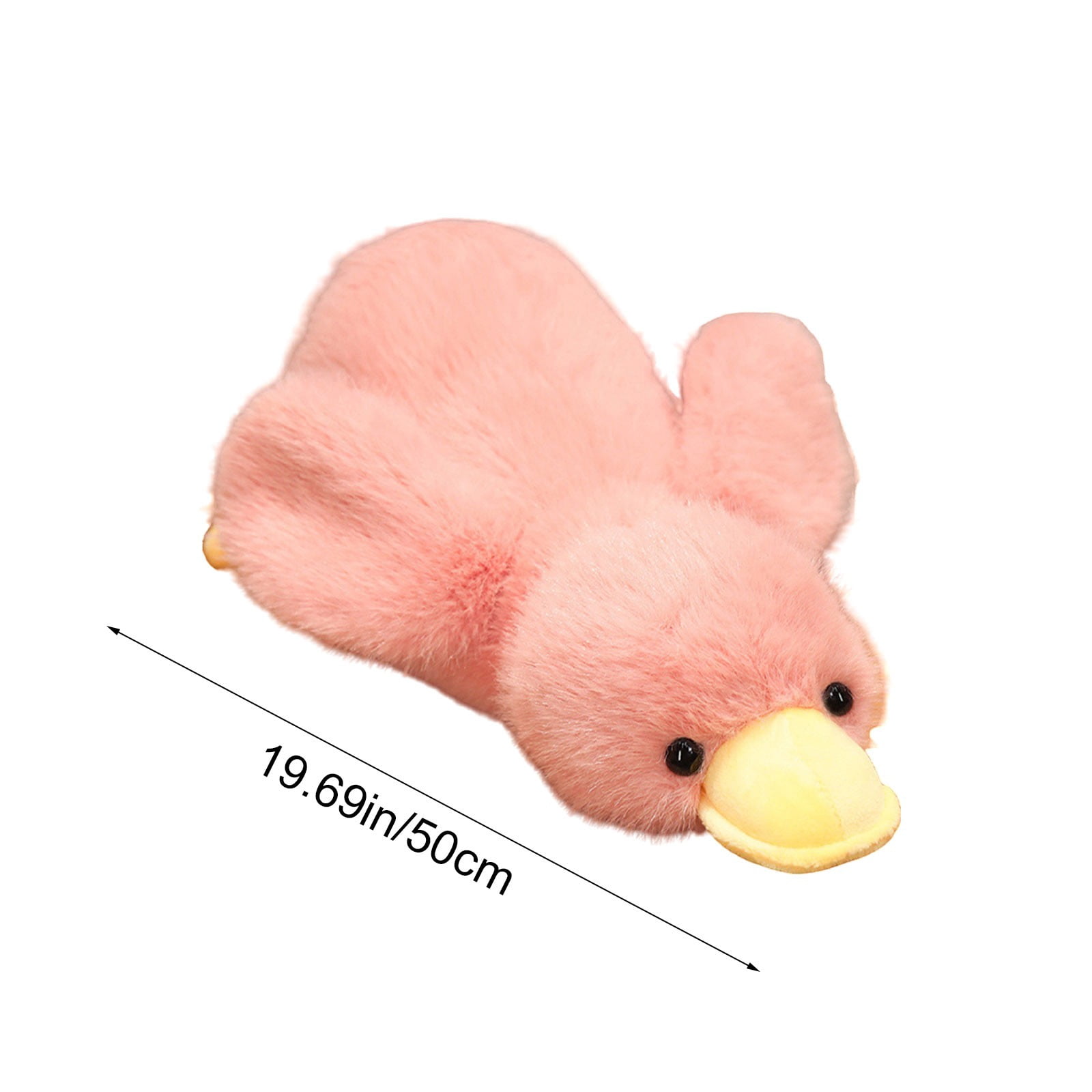 Jumbo Huggable Duck Pillow (50cm) - Anxiety Relief Stuffed Animal with Weighted Pellets, Machine-Washable Plush for Adults & Kids, Midnight Black Cuddle Companion