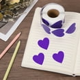thumbnail image 4 of Uxcell 500pcs Pegatinas en forma de corazón moradas de 1.5 pulgadas, pegatinas autoadhesivas para manualidades de bricolaje, 4 of 6