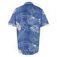 thumbnail image 5 of LTTVQM Men's Hawaiian Shirt Short Sleeve Tropical Casual Beach Button Down Pocket Shirts Floral Print Summer Vacation Stretch Lounge Tops Blue 2XL, 5 of 5