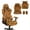 Tiger Pattern, variant on KUIFORTI Cow Print Gaming Chair Covers Polyester Easy Installation Gaming Chair Seat Cover with 2Pcs Armrest Slipcover Anti Scratch Pet Resistant Guard for Home, Office Decorations