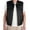 Black, variant on XMMSWDLA Deals Clearance Tops for Men Solid Color Vest Motorcycle Stand Up Collar Leather Vest Team Punk Vest