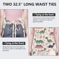 thumbnail image 6 of Beige Dinosaurs Flowers Leaves Apron-Garden Aprons for Women with Pockets-Cotton Linen Waterproof Kitchen Cooking Gardening Aprons Adjustable for Kitchen,Cooking,BBQ and Salon 33x27 Inch, 6 of 7